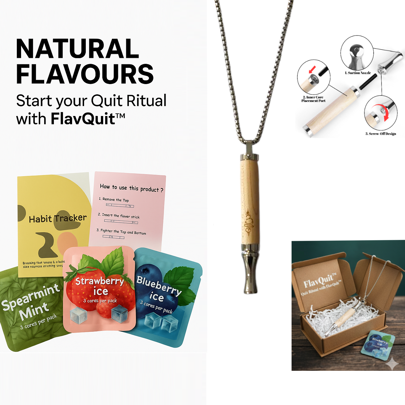 Couples “Flavour Air Ritual” Quit Support System — 2x Habit Support Kits + 18 Flavour Cores | FlavQuit™