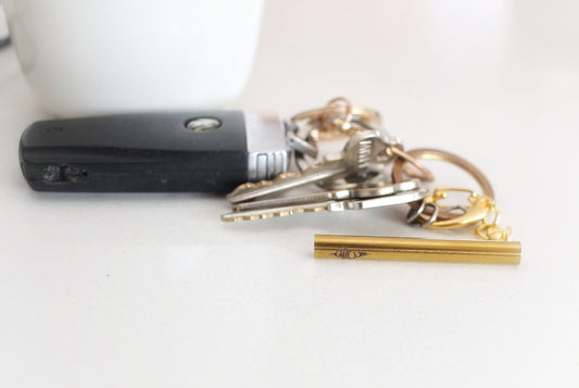 Breathwork Keychain Gold Colour - Relaxation Tool - Stop Vaping tool - Without Box - BreatheBuddy