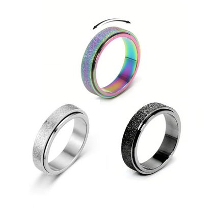 3 x Anxiety Fidget Rings - Textured or Smooth | BreatheBuddy®