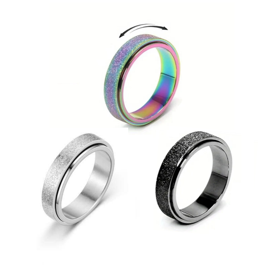 3 x Anxiety Fidget Rings - Textured or Smooth | BreatheBuddy®