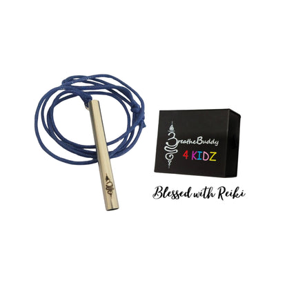 Reiki Infused Kids Mindful Necklace (8+) – Breathing Tool for Calm & Sensory Support | BreatheBuddy Corded Calm