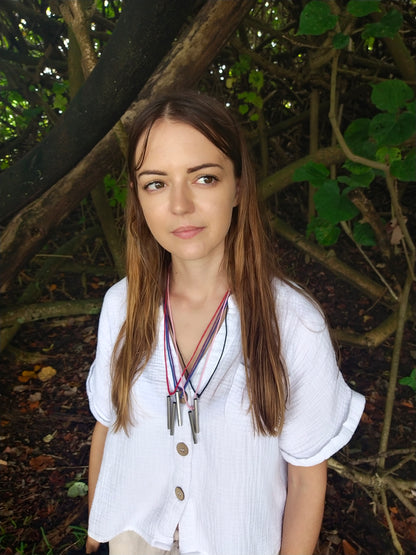 Reiki Infused Kids Mindful Necklace (8+) – Breathing Tool for Calm & Sensory Support | BreatheBuddy Corded Calm