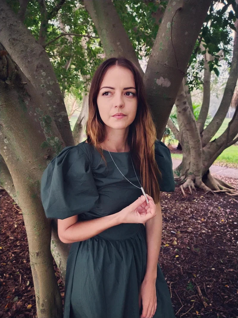 Breathing Necklace 2 Pack - Quit Vaping -Anxiety Relief- Australia - Stainless Steel Without Box - BreatheBuddy