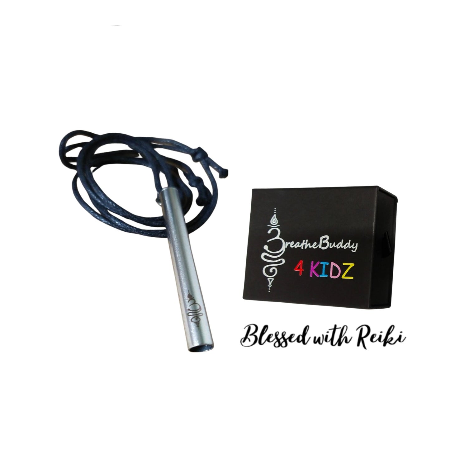 Reiki Infused Kids Mindful Necklace (8+) – Breathing Tool for Calm & Sensory Support | BreatheBuddy Corded Calm