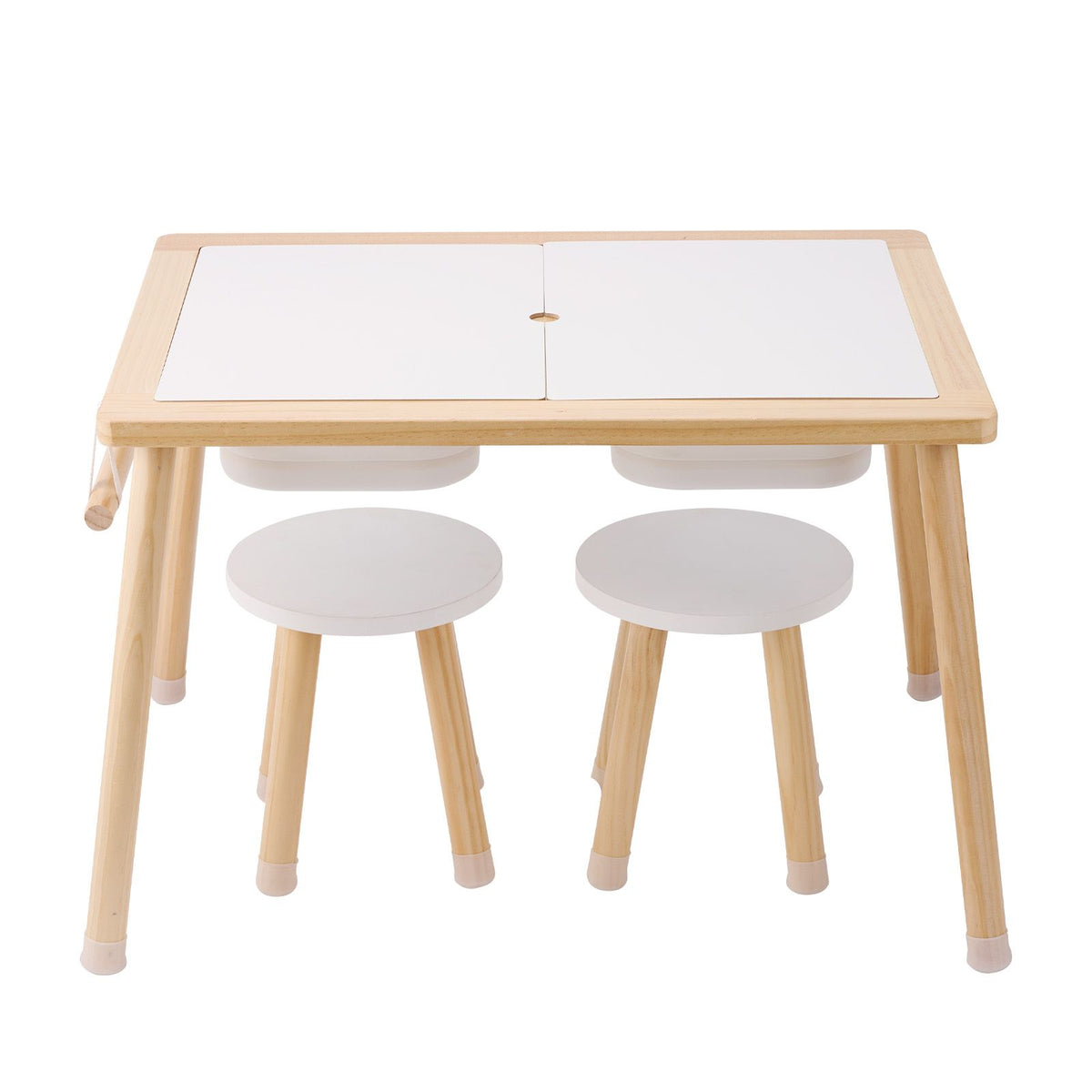 Kids Sensory Table & Chair Set Sand Water Play Table with 2 Storage Bins