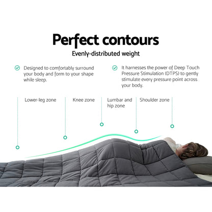 5KG 100% Microfibre Weighted Blanket for Anxiety & Deep Sleep