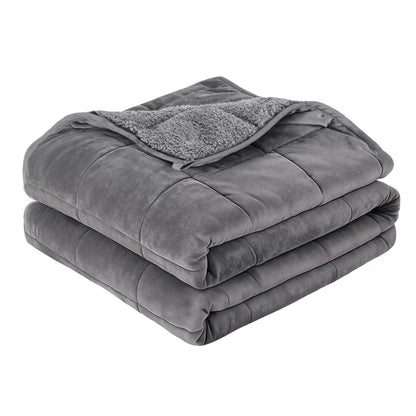 4.5kg Sherpa Weighted Blanket for Anxiety & Deep Sleep