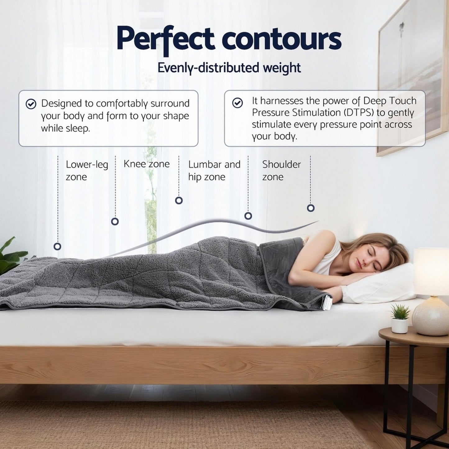 4.5kg Sherpa Weighted Blanket for Anxiety & Deep Sleep