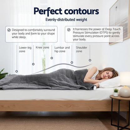 4.5kg Sherpa Weighted Blanket for Anxiety & Deep Sleep