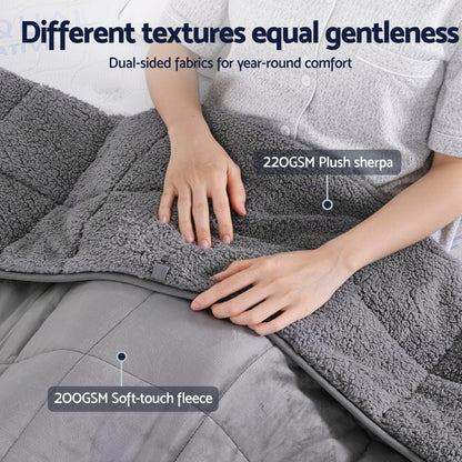 4.5kg Sherpa Weighted Blanket for Anxiety & Deep Sleep