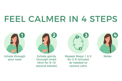 2 x Anxiety & Habit Support – Breathing Necklaces to Calm & Replace the Habit | BreatheBuddy® Corded Calm