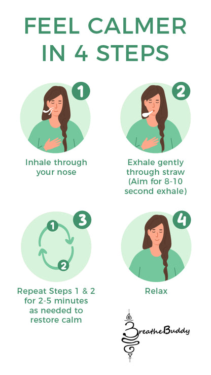 Anxiety & Habit Support – Breathing Necklace to Calm & Replace the Habit | BreatheBuddy® Calm Classic