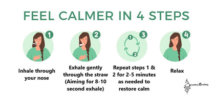 Sterling Silver Anxiety & Habit Support – Breathing Necklace to Calm & Replace the Habit | BreatheBuddy® Silver Serenity