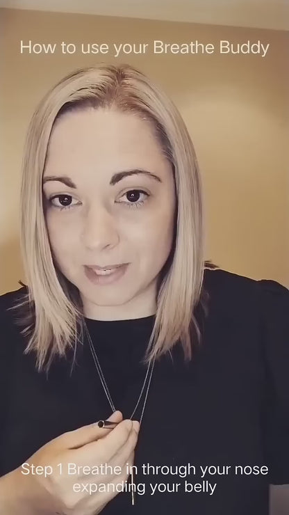 Anxiety & Habit Support – Breathing Necklace to Calm & Replace the Habit | BreatheBuddy® Calm Classic