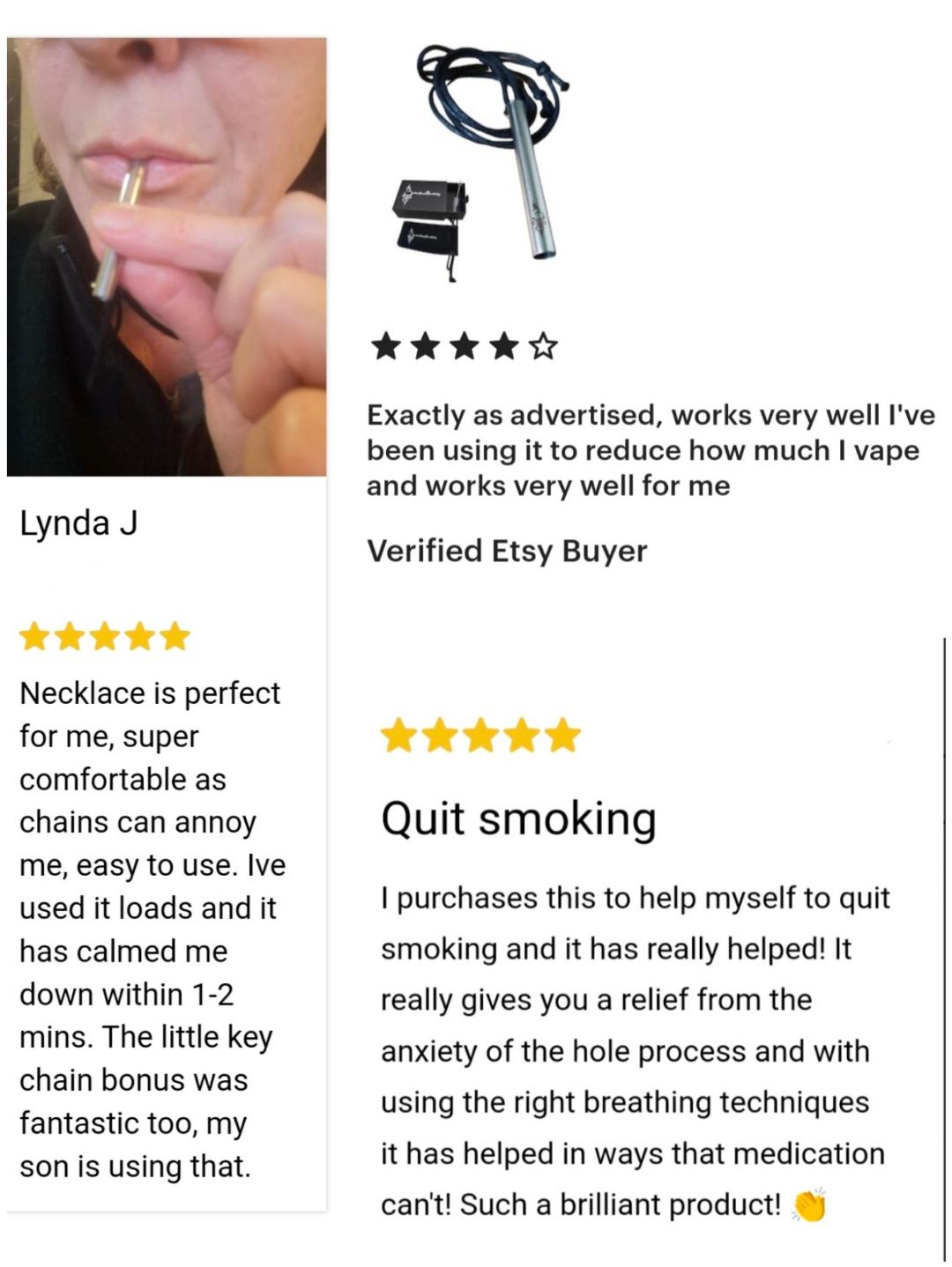 Anxiety & Habit Support – Breathing Necklace to Calm & Replace the Habit | BreatheBuddy® Calm Classic