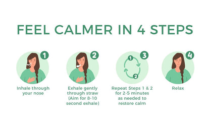 2 x Anxiety & Habit Support – Breathing Necklace to Calm & Replace the Habit | BreatheBuddy® Calm Classic