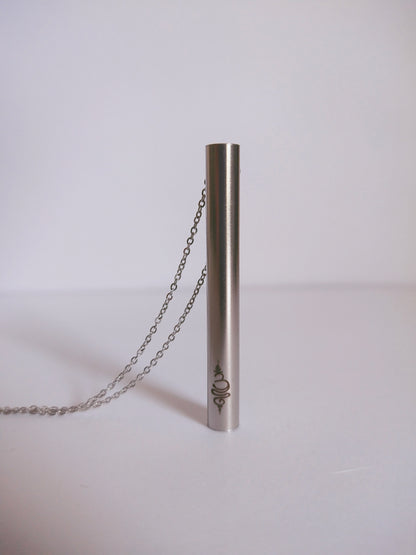 Breathing Necklace Australia - Stop Vaping Necklace - Anxiety Relief - Stainless Steel Silver - BreatheBuddy